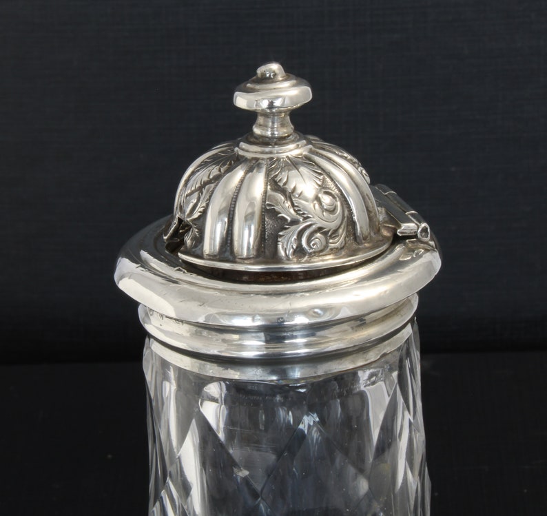 Antique Victorian Silver Cut Glass Cruet Set Sale Now On Etsy