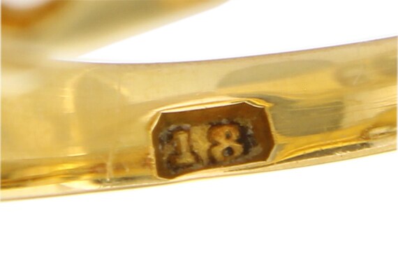 Edwardian 18K Gold Ruby Diamond Ring - Antique En… - image 9