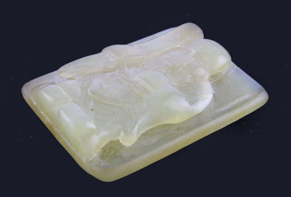 Antique Chinese Celadon Jade Pendant - image 4