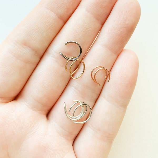 Double Nose Ring Etsy