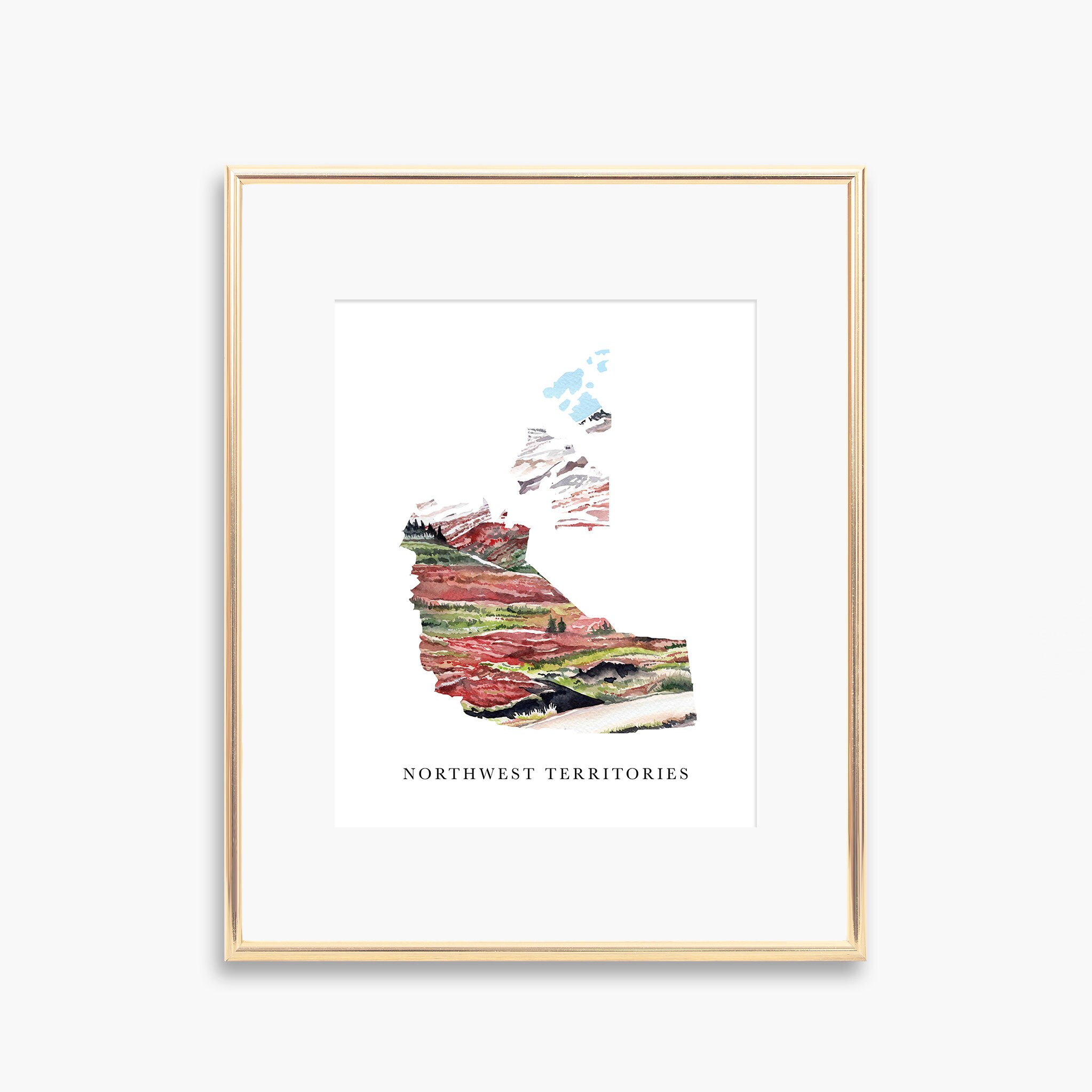 Northwest Territories Watercolour Art Print Canada Province City Art | Etsy Canada | Wall Decor