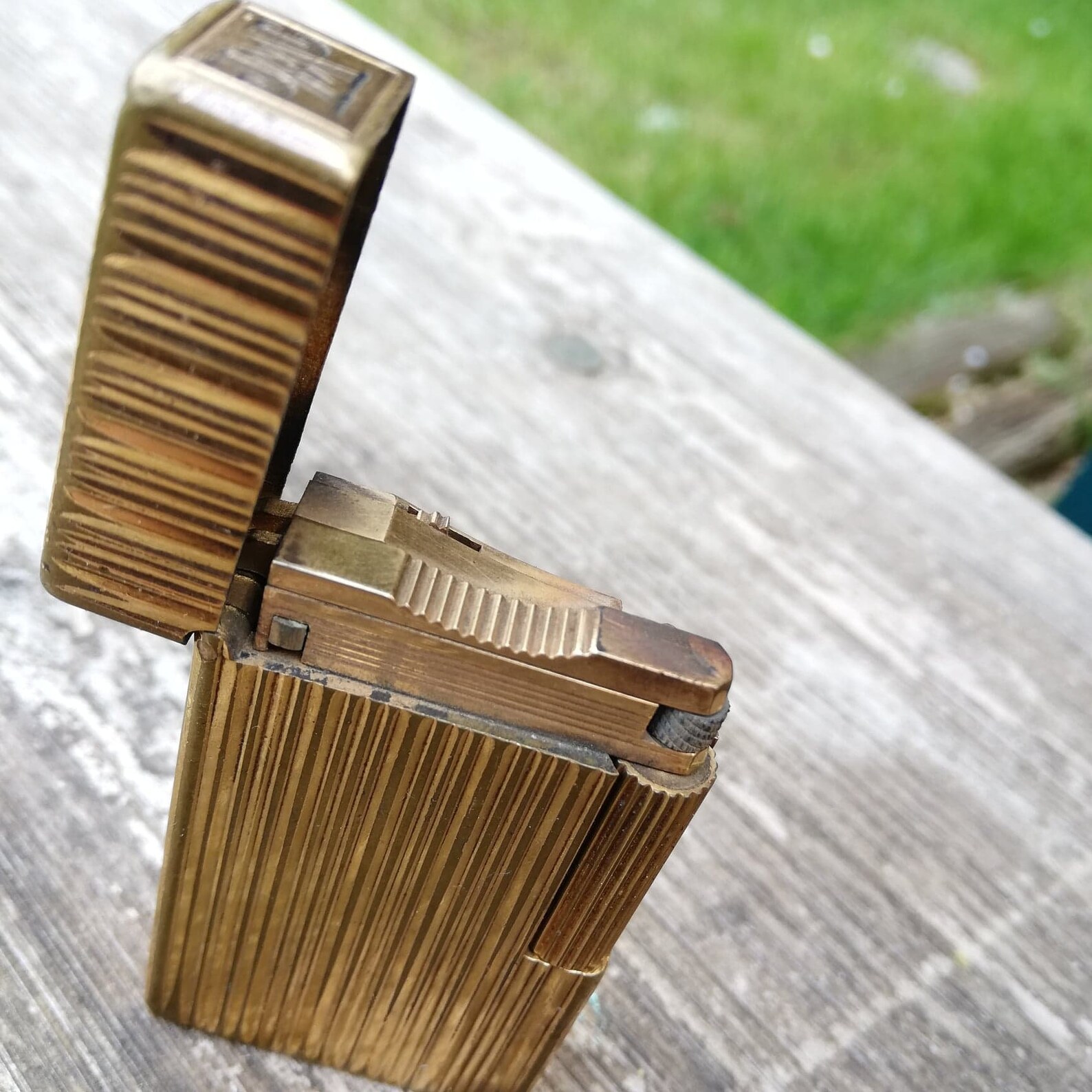 S T Dupont Gold Plated Lighter 1970s Vintage Etsy