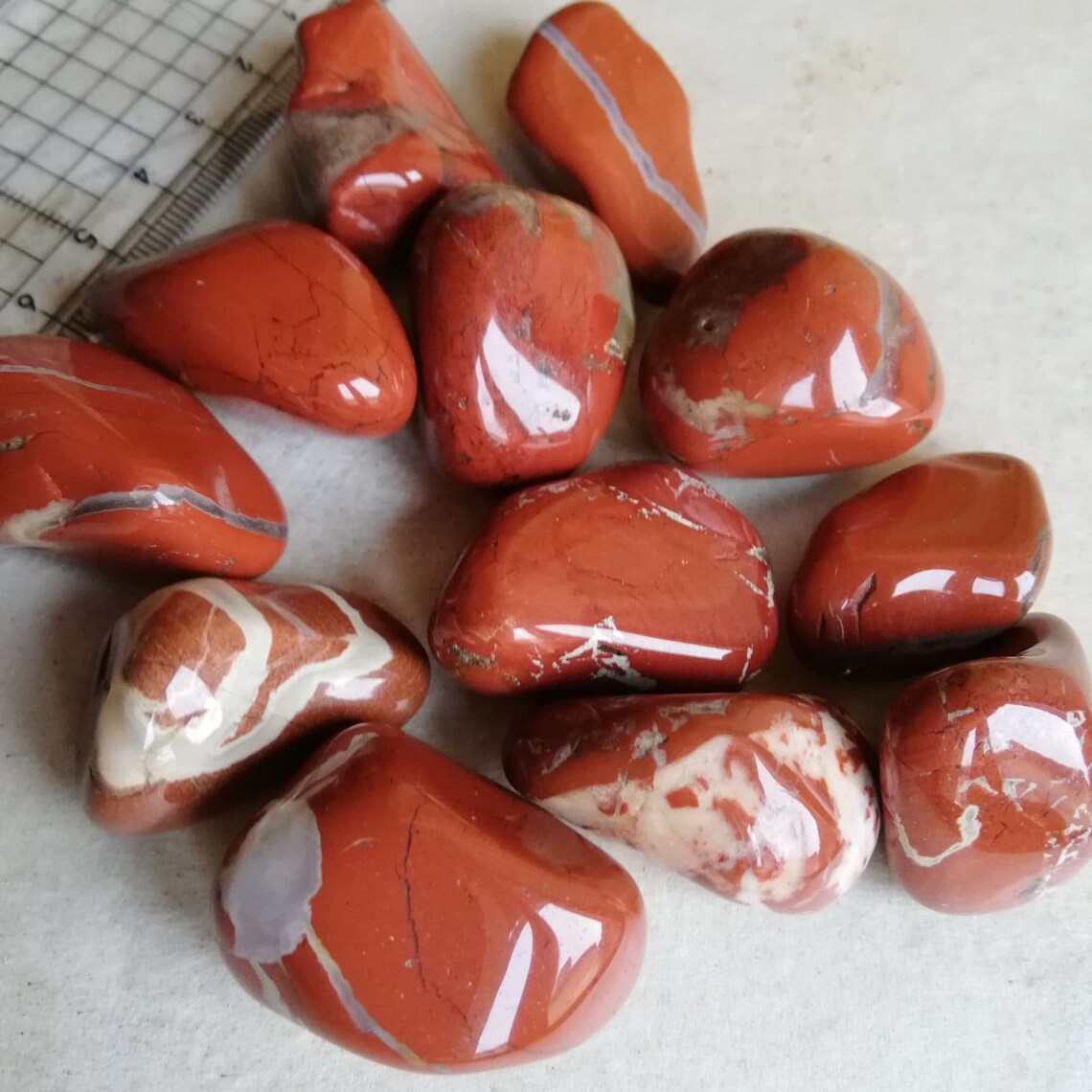Red Jasper Red Jasper Tumbled Stone 30-40mm Crystals | Etsy