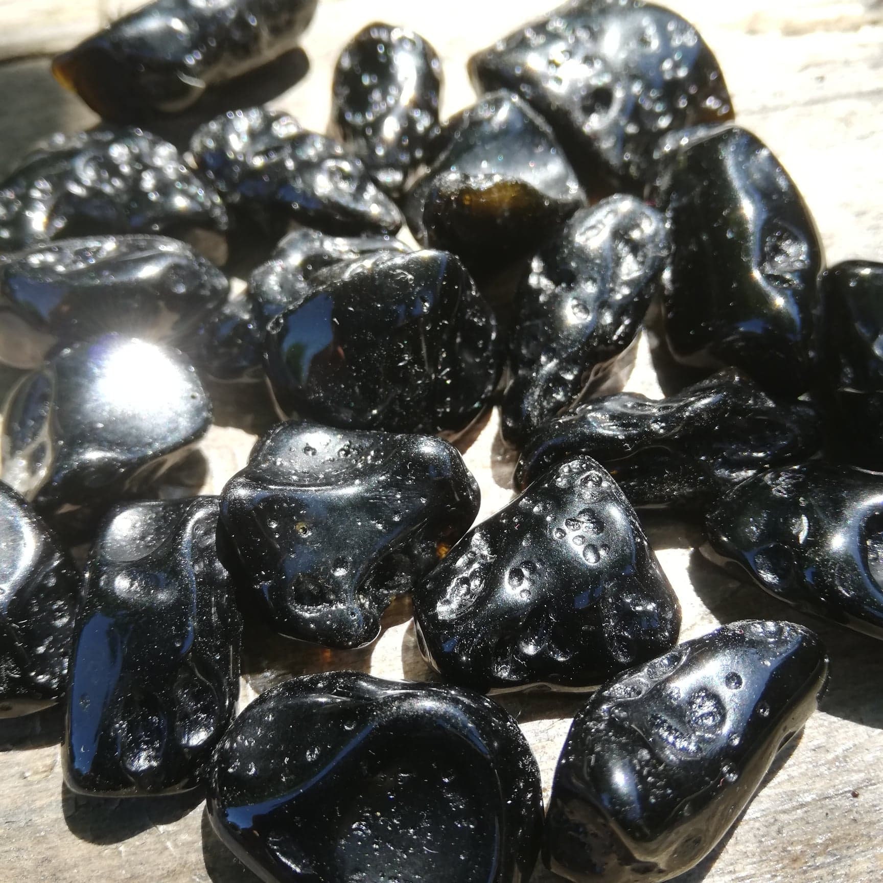 Pierre de Culbute Tektite Noire, Verre Météoritique, Pierre Spatiale, Cristal Guérison,