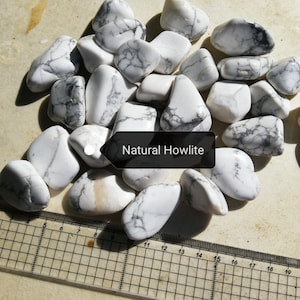 Getrommeld wit howlietkristal: kalmerende steen (20-40 mm)