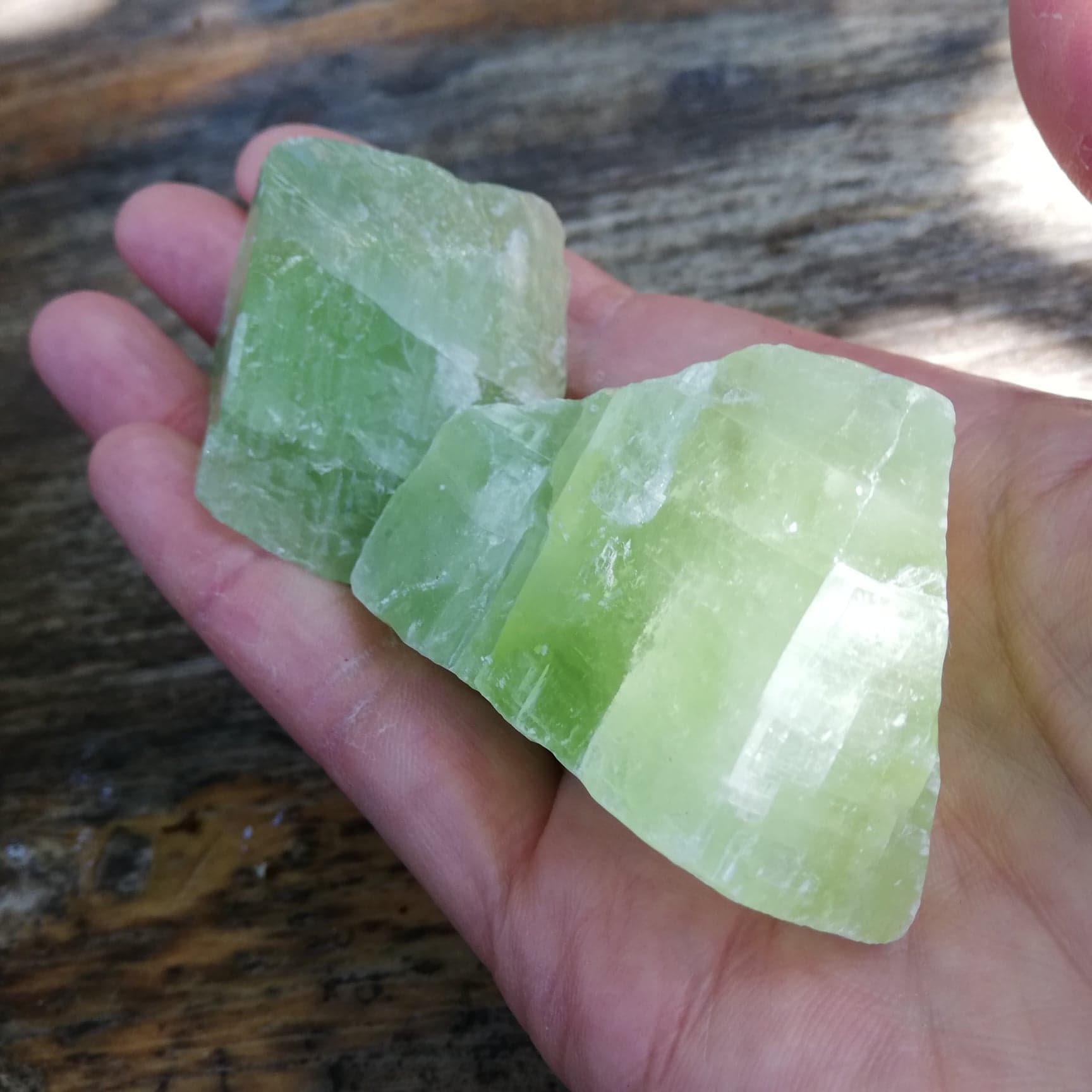 Cristal de Calcite Verte, Naturelle, Morceau Calcite, Chakra Du Cœur, Pierre Aprox 30 - 50G, Guériso