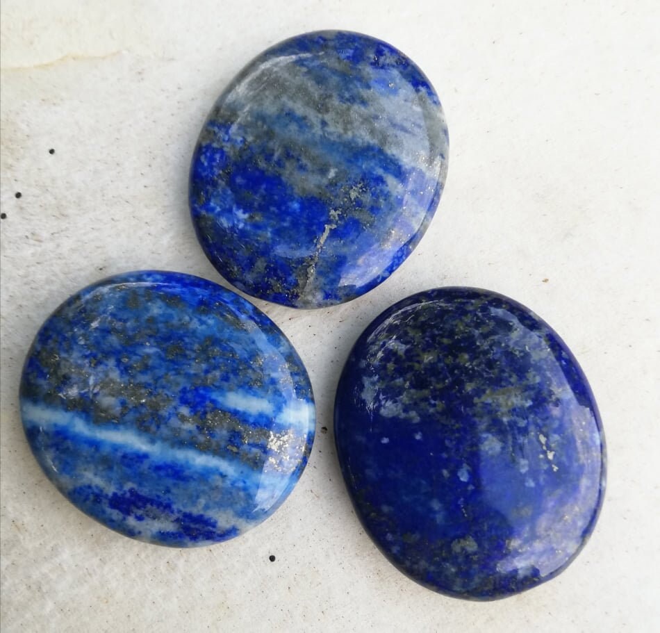 Pouce en Cristal Lapis-Lazuli, Pierre d'inquiétude, Outil de Méditation, Communication, Pensée Clair