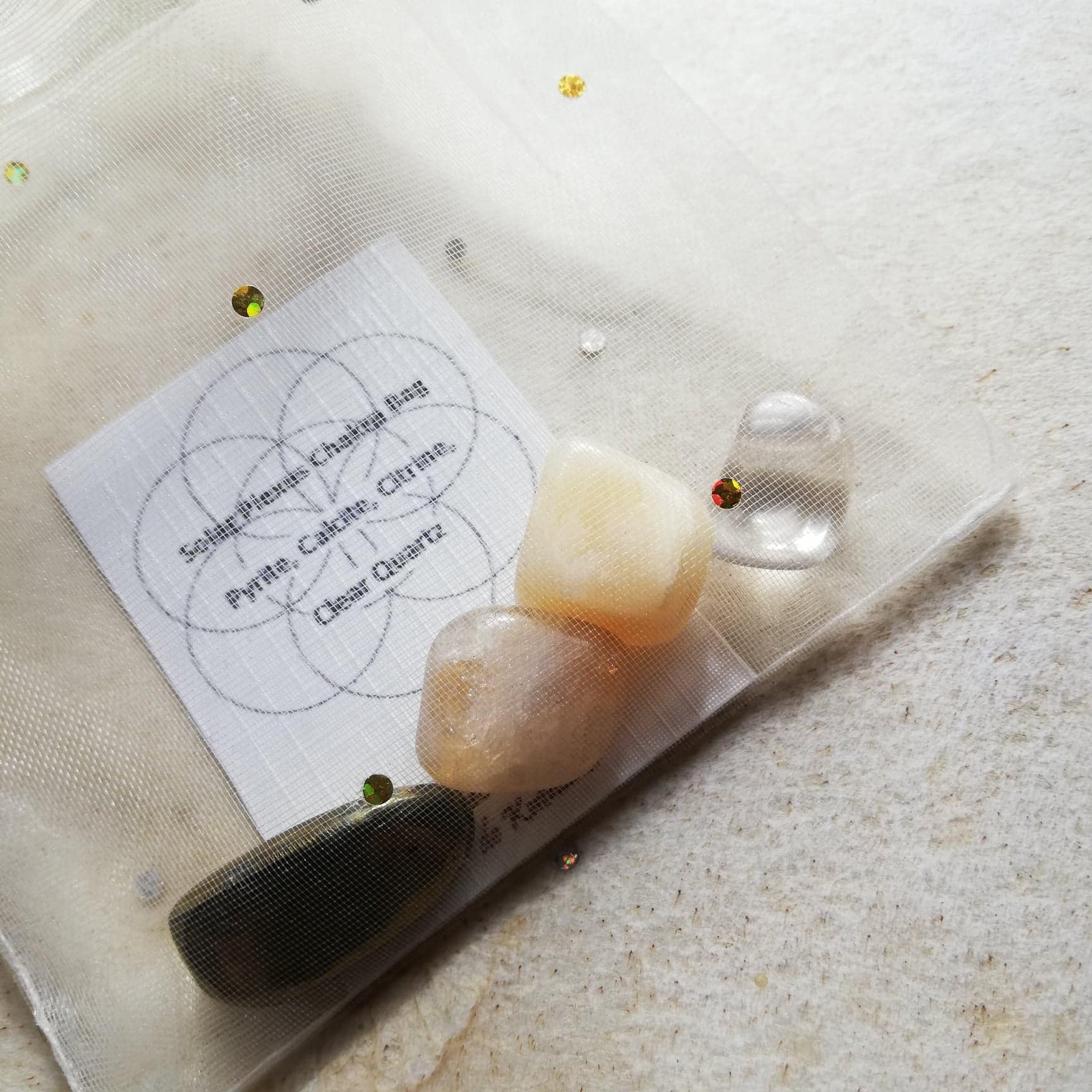 Sac Solaire de Cristaux Plexus, Solaires Sac Cristaux, Jaunes, Cristal Guérison, Guérison