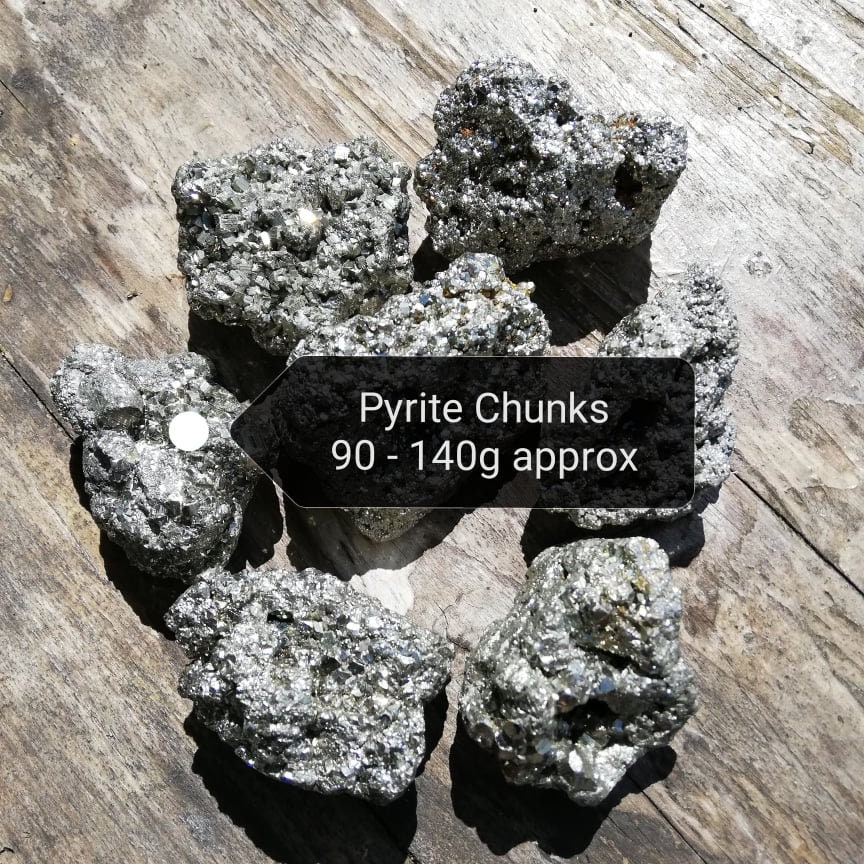 Cristal de Pyrite/Morceaux Naturels Or Fou Sulfure Fer Outil Méditation Guérison en Cristal 90 - 140