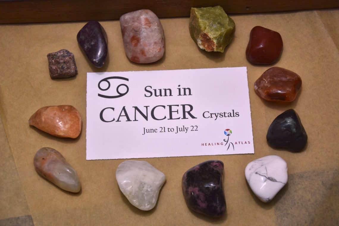 CANCER Zodiac Gemstone Kit Sun in Cancer Crystals Kit Cancer Etsy