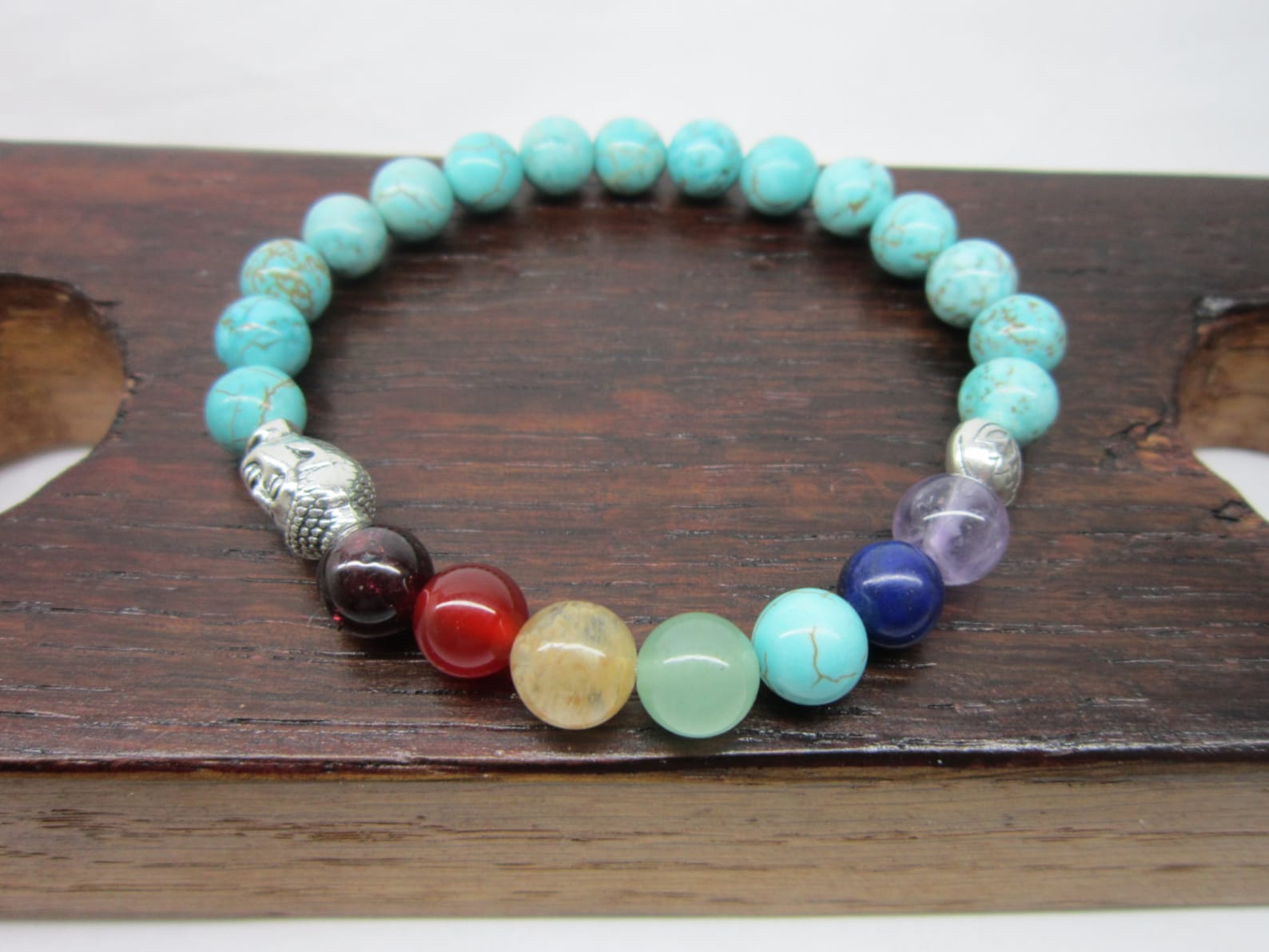 Turquoise Chakra Bracelet Turquoise Chakra Gemstone Bracelet Etsy
