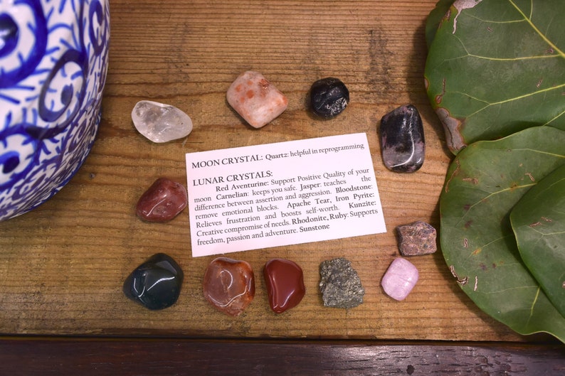 ARIES Zodiac Gemstone Kit MOON in Aries Crystals Kit Aries Etsy