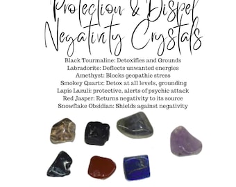 Protection Crystal Kit: Black Tourmaline, Amethyst, Smoky Quartz