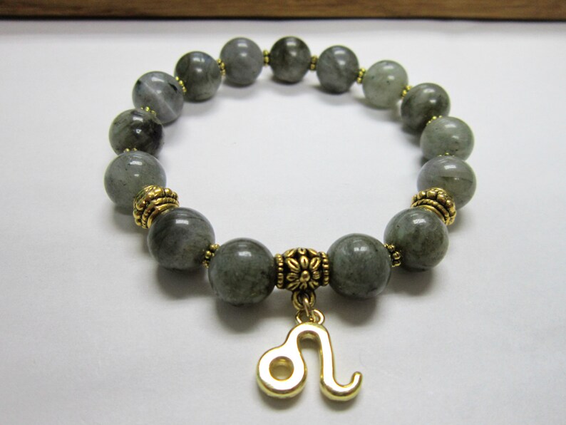 Leo Bracelet Leo Zodiac Charm Bracelet Leo Yoga Bracelet Leo Etsy