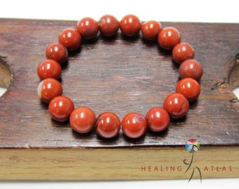 Red Jasper Bracelet Root Sacral Chakra Bracelet Red Jasper Energy Bracelet Yoga Meditation Mala Red Jasper Healing Mala Fertility Bracelet