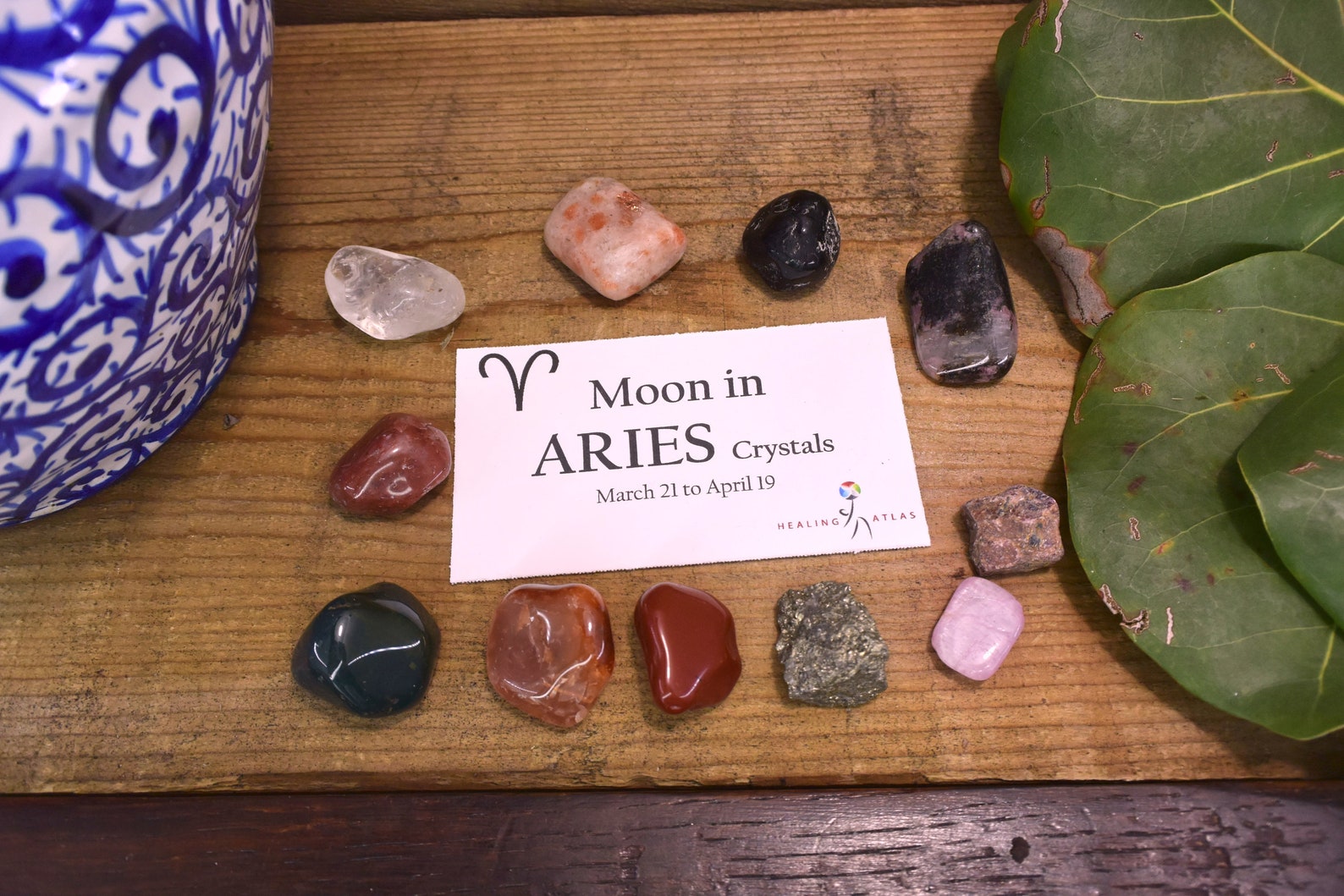 ARIES Zodiac Gemstone Kit MOON in Aries Crystals Kit Aries Etsy