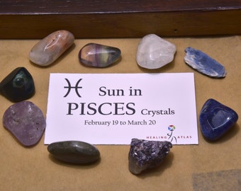Pisces Crystal Gemstone Kit: Intuition, Grounding, Spiritual Awareness