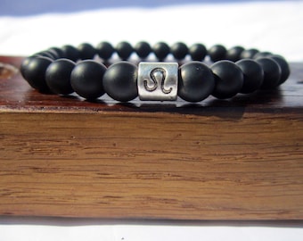 Leo Bracelet, Men's Leo Zodiac Bracelet, Leo Yoga Bracelet, Leo Gemstone Bracelet Leo Gemstone Bracelet Men's Leo Meditation Bracelet