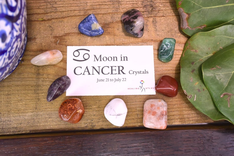 CANCER Zodiac Gemstone Kit MOON in Cancer Crystals Kit Cancer Etsy