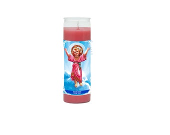 Divino Nino 8 Inch Pink Unscented Prayer Candle Spell Candle Ritual Candle Devotion Candle.