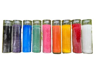 CHOOSE from All Colors & Saints 8" Multipacks of 2,3,6,9 and 12 of Unscented Prayer Candles Ritual Spell Candles Devotion Prayer Candles