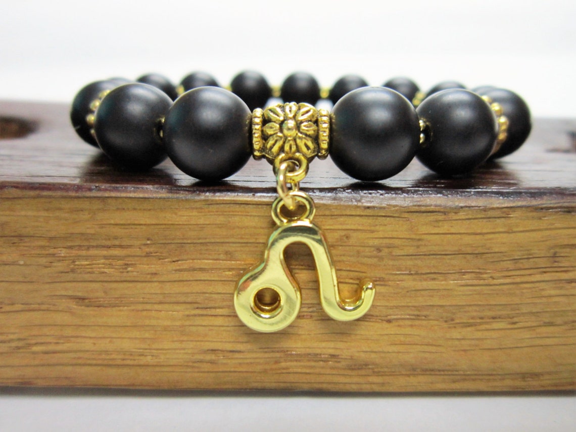 Leo Bracelet Leo Zodiac Charm Bracelet Leo Yoga Bracelet Leo Etsy
