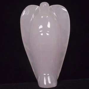 Polished Rose Quartz Angel Carving