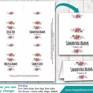 Diy Printable Wedding Place Card Template Instant Download - Etsy