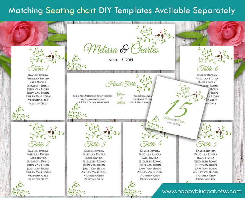 Diy Printable Wedding Place Card Template Instant Download | Etsy