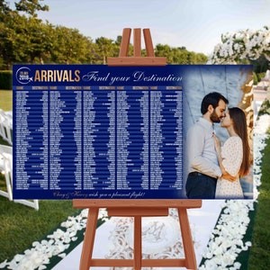 Airport Travel Theme Wedding Seating Chart (Digital Printable File)