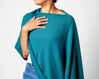 CASHMERE-BLEND PONCHO - Roma Travel Poncho - Bestseller!