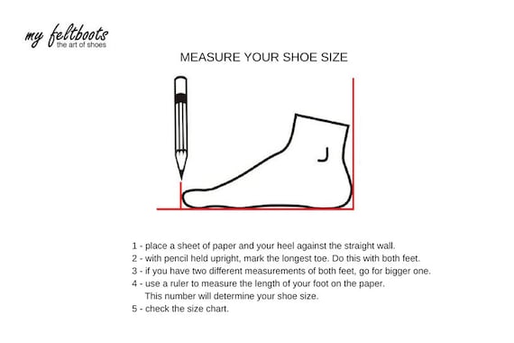 Designer Shoe Size Chart