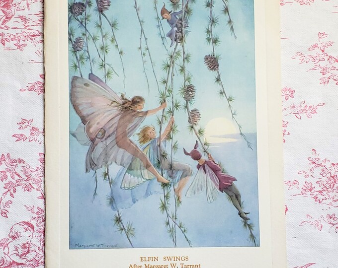 Vintage Fairy Card Elfin Swings by Margaret Tarrant Easter Etsy