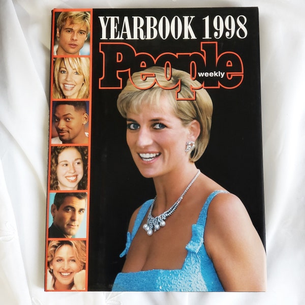 Vintage People Book, 1998 YEARBOOK, A Year in Review: 1997, Hardcover, Princess Diana, Investigation & Scandals, Celebrity Coffee Table Book