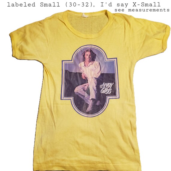 Vintage Andy Gibb T-shirt, Small 1978 Yellow Memorabilia Shirt, Singers,  Heartthrob Musicians of the 70's - Etsy Canada