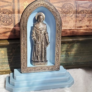 Small Vintage Saint Statue, 4&quot;H St Maria Giuseppe Rossello, Franciscan Nun Saints
