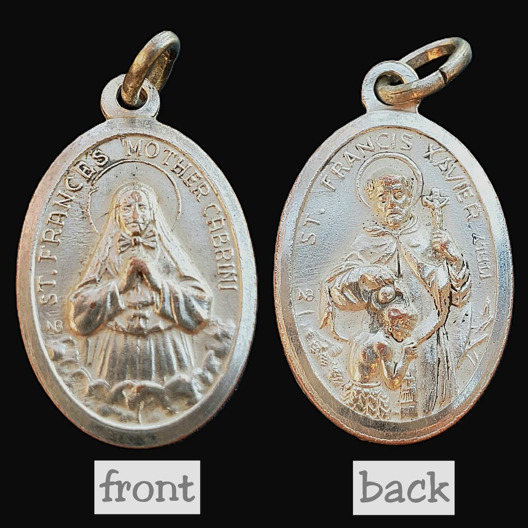 Vintage St Frances Xavier Cabrini Medal, Double-sided, Nun Saints ...