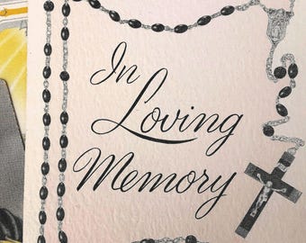 Vintage Funeral Cards, 1960's, Remembrance Mourning Ephemera, Prayers for Dead