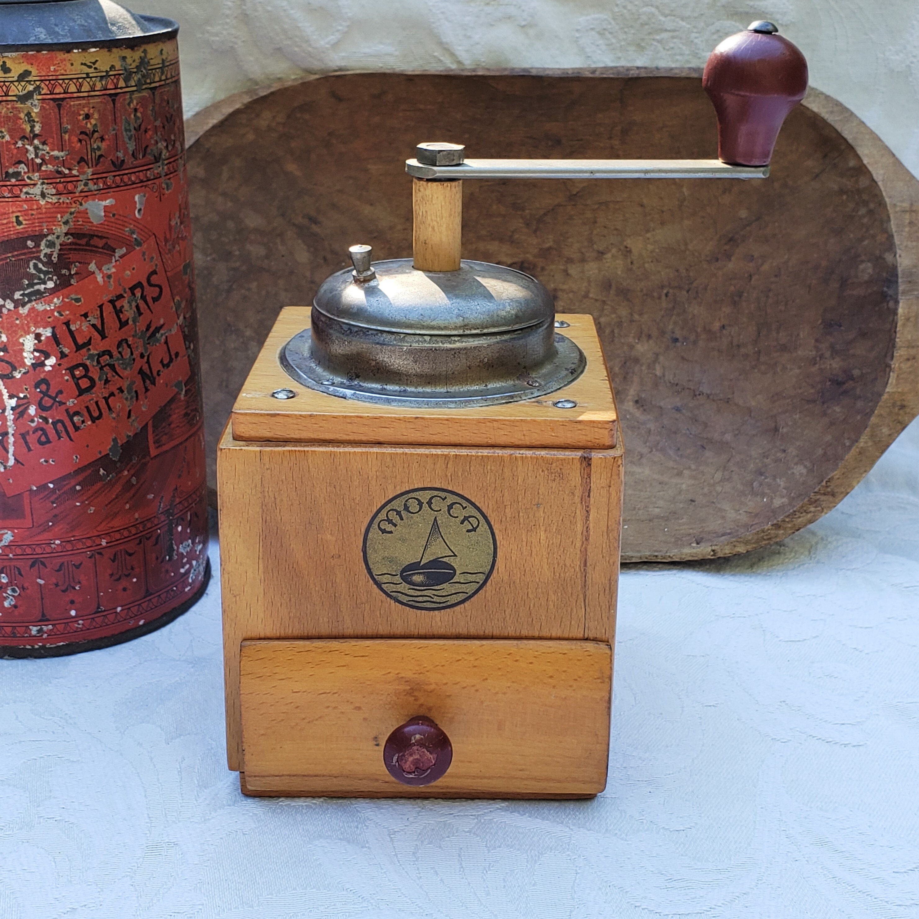 Coffee Makers Home & Living Wooden & Metal Vintage Coffee Grinder Decor