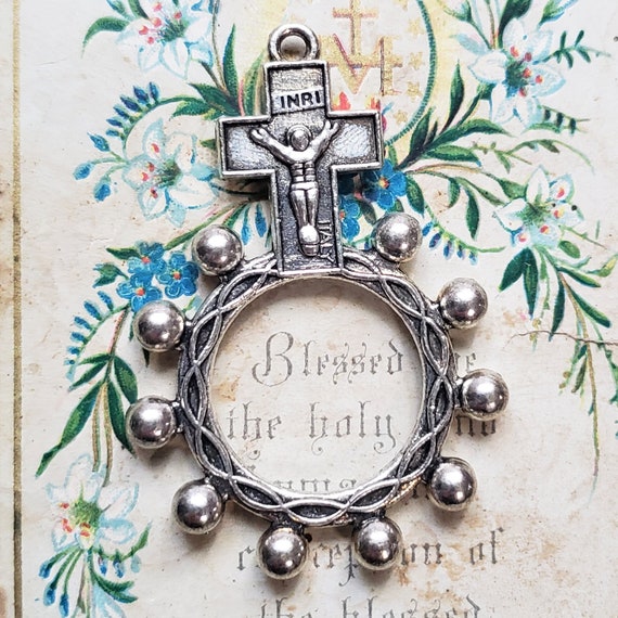 Vintage on sale rosary ring