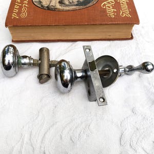 Two Vintage Door Knobs, Closet Door Passage Knob, 2 Types of Latches, Salvaged Hardware