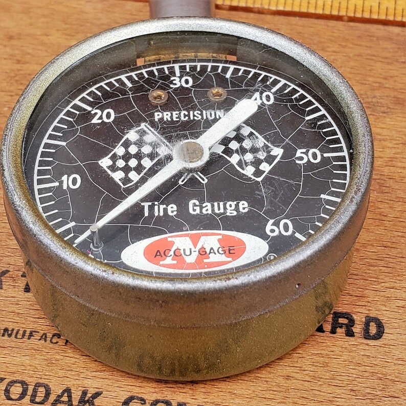 Vintage Tire Gauge G.H. Meiser AccuGauge Etsy