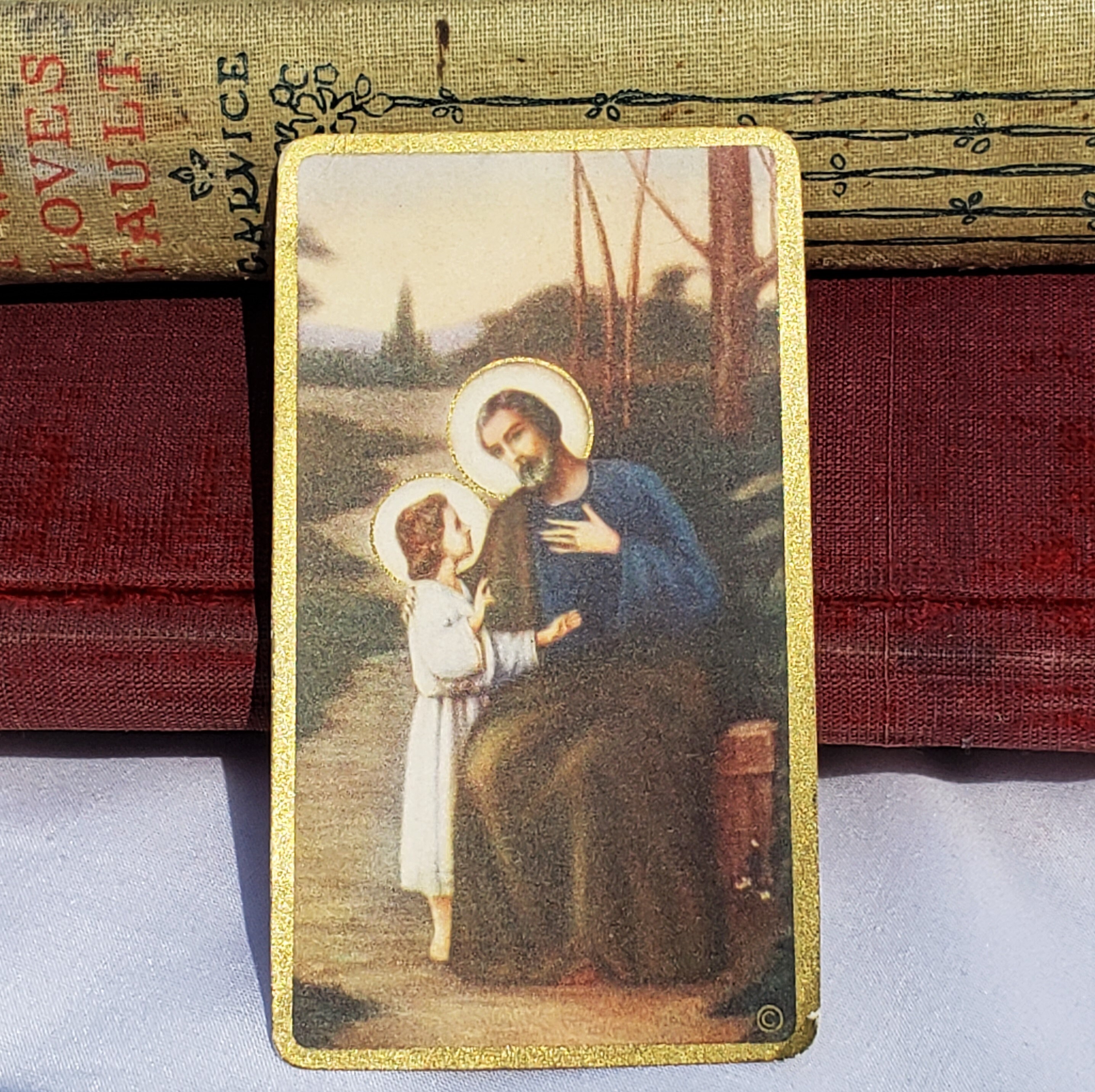 Jesus and Saint Joseph Printable Holy Card Digital Holy Card Instant
