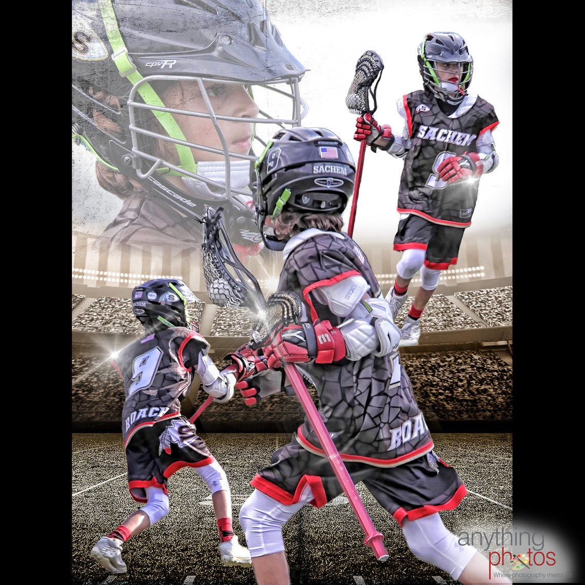Custom Lacrosse Sports Poster Collage for ANY SPORT Team or Etsy