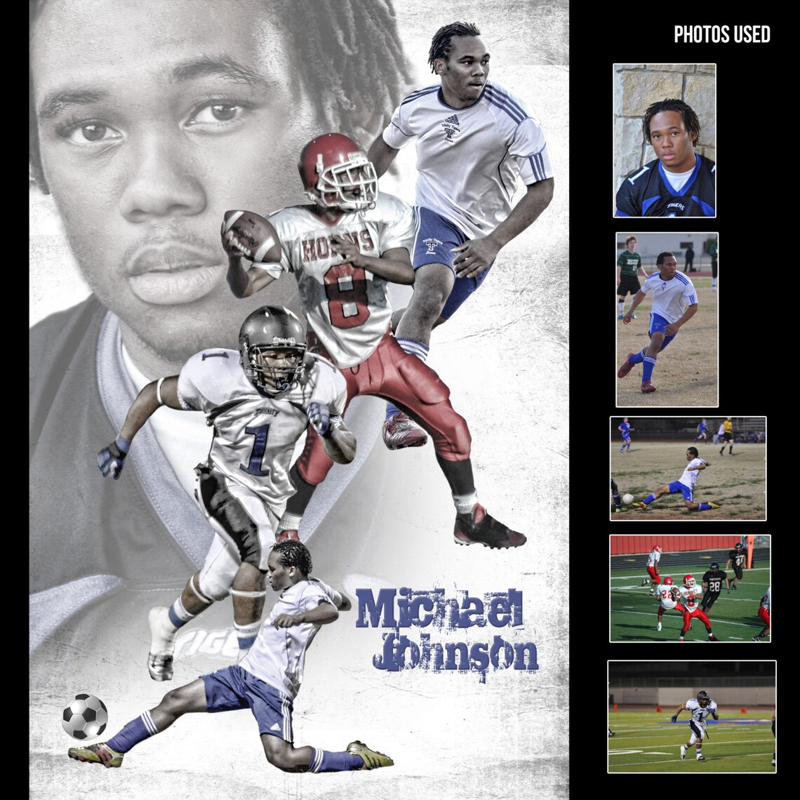 Custom Profesional Sports Poster Collage for any sport team or Etsy