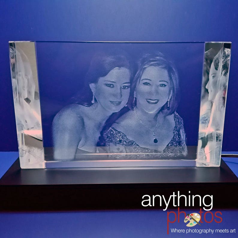 3D Crystal Prism with Personalized Laser Engraving 3 Dimensional Photo Crystal Photo image 2