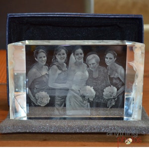 3D Crystal Prism with Personalized Laser Engraving 3 Dimensional Photo Crystal Photo image 1