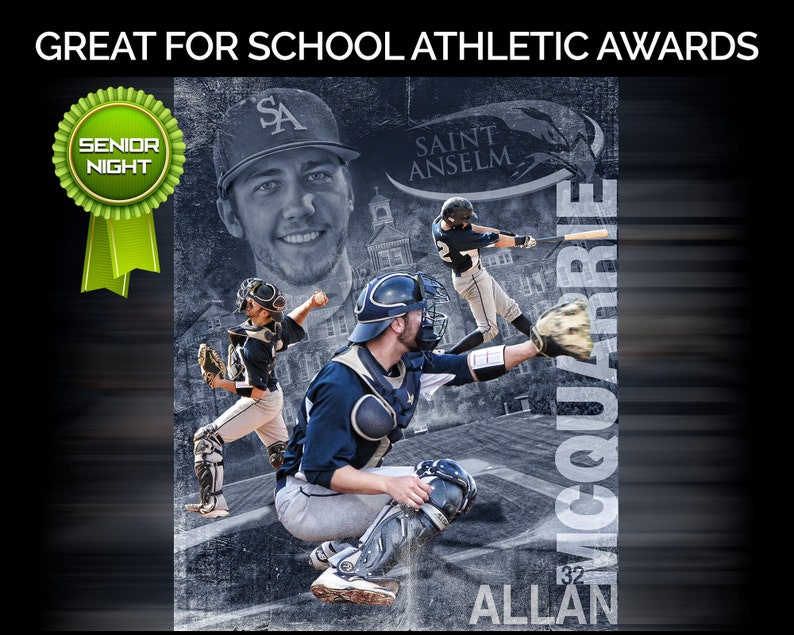 Baseball or ANY Sport Collage Design for team youth athlete image 5