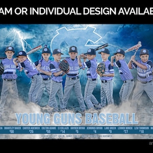 Baseball or ANY Sport Collage Design for team youth athlete image 3