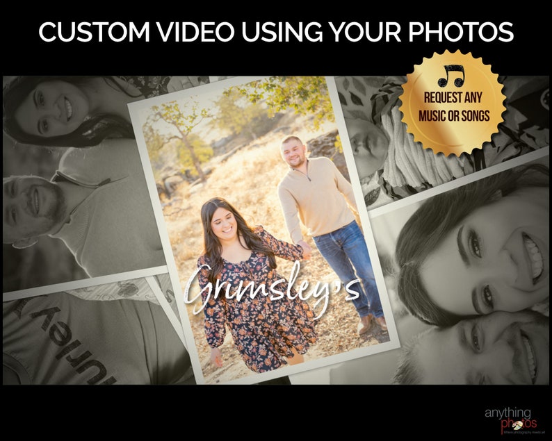 Photo Video Slideshow with Music and Special Effects Wedding Newborn Family Anniversary Senior Death or ANY Occasion image 2